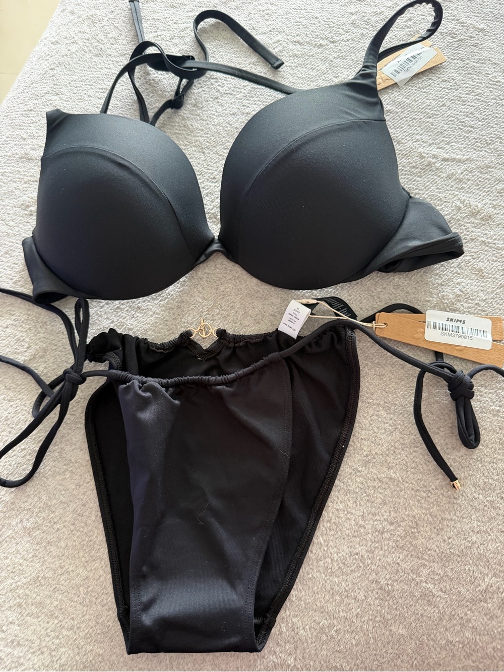 SKIMS Black Push-Up Bikini Set